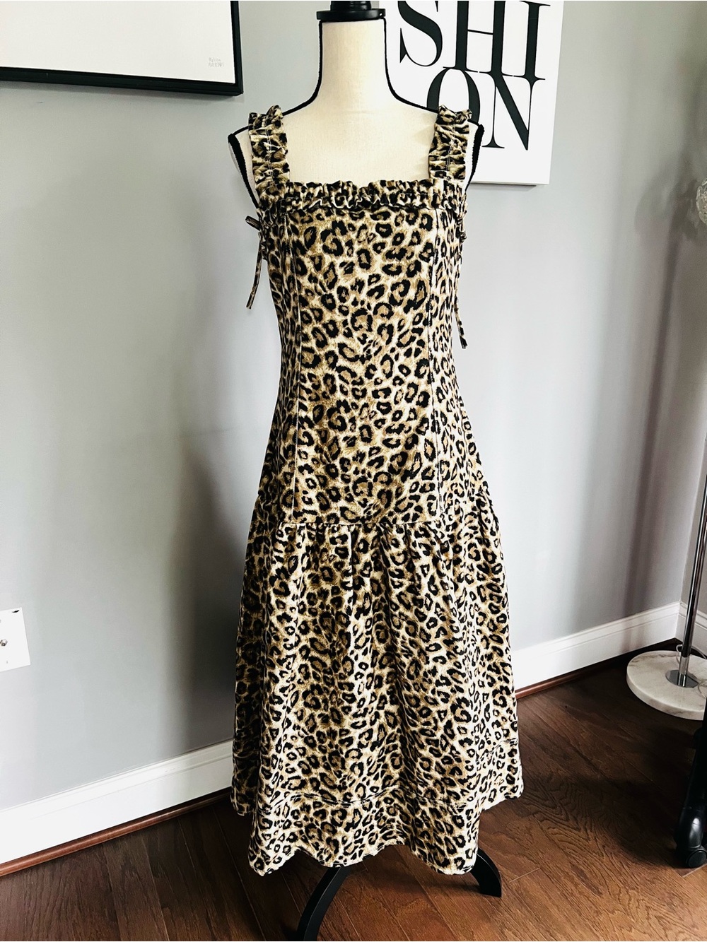 Arose Studio Inc Raya Dropped Waist Midi Dress - Picture 3 of 11